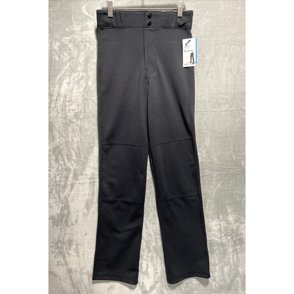 Champro MVP Open Bottom Baseball Pant Youth L Black